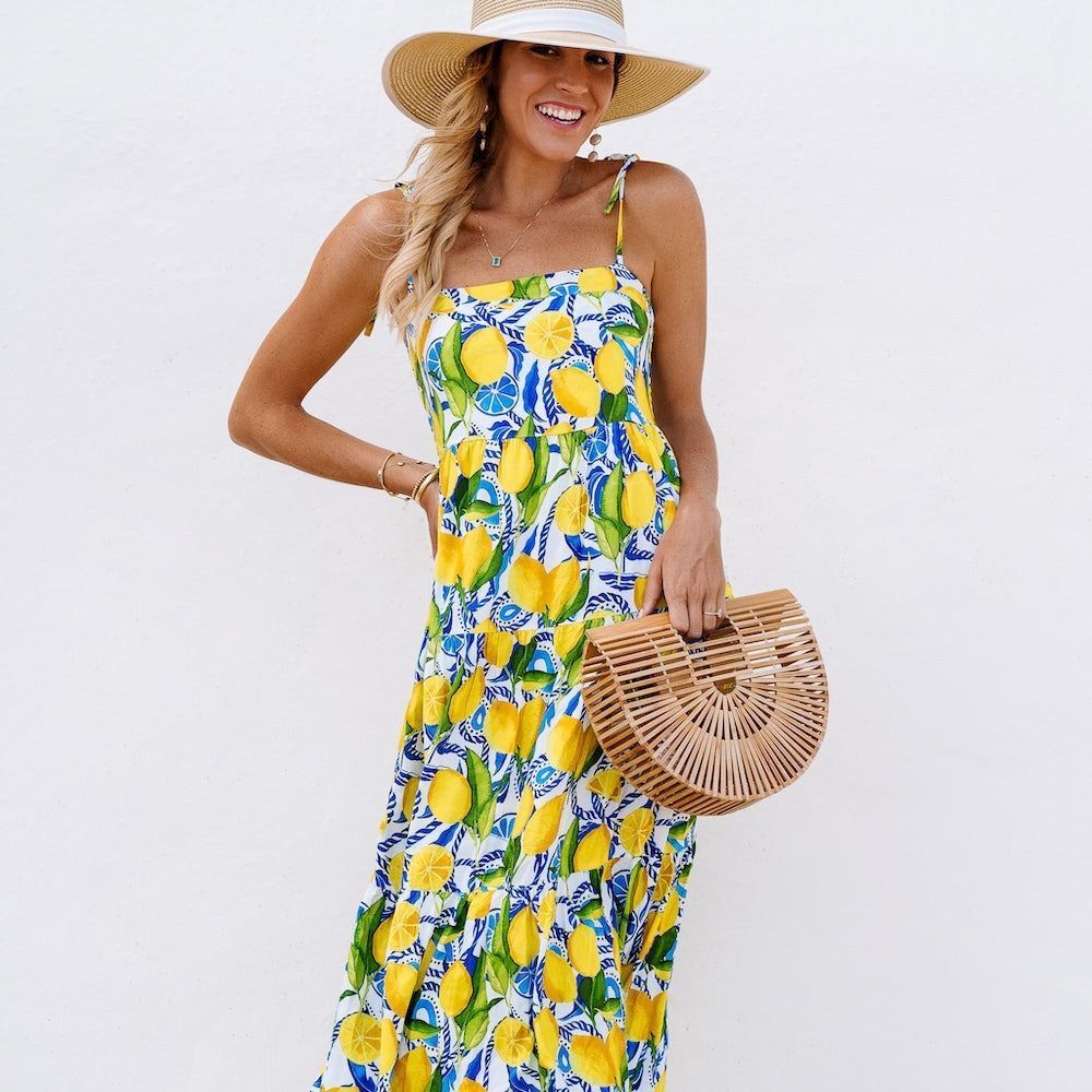 Kenny Flowers THE POSITANO
Resort Dress Lemon and Blue Maxi Dress - Picture 2 of 12